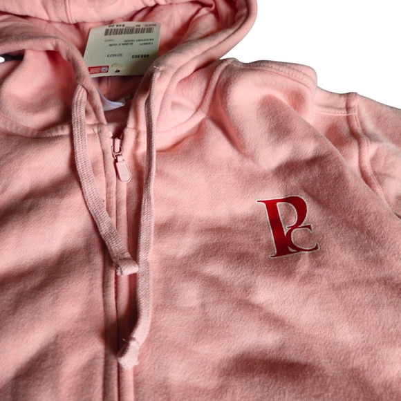 New Jansport Collegiate Zip Hoodie Pink Newport PC Vintage Dead stock Women Med - Picture 2 of 9